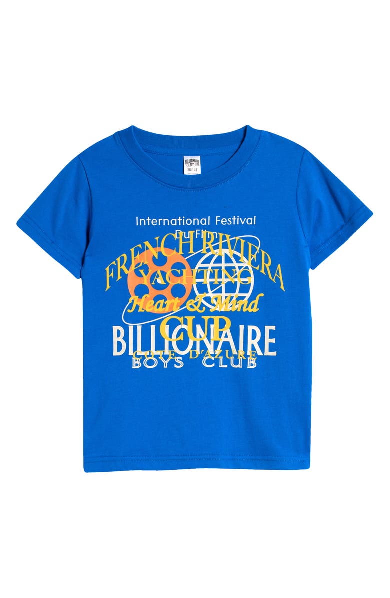 Billionaire Boys Club Kids' Cannes Cotton Graphic T-Shirt, Main, color, Sky Diver