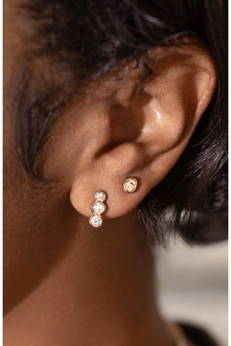 Tova Organic Cz Stud Earrings, Alternate, color, Gold Vermeil