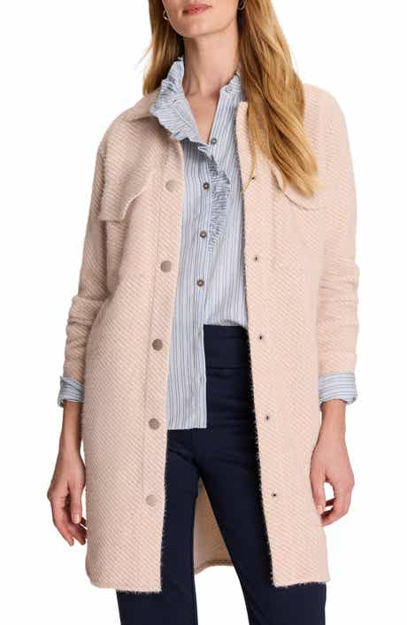 Cozy Twill Jacquard Knit Shirt Jacket