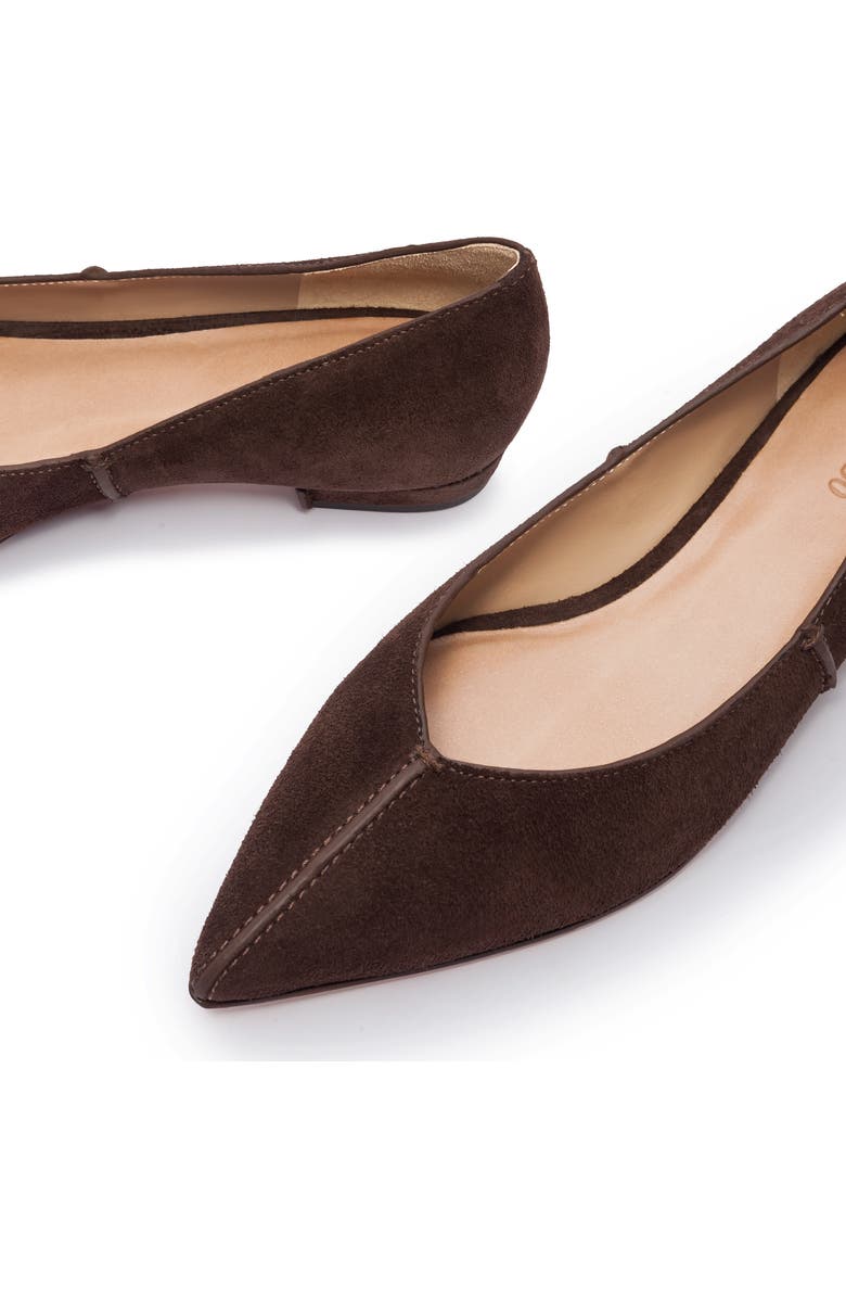 Bernardo Footwear Lana Ballet Flat, Alternate, color, Dark Chocolate