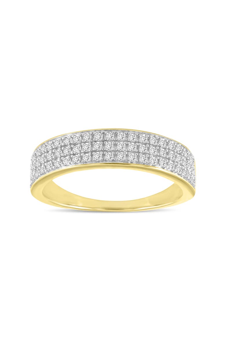 Trium Unisex Diamond Band Ring in 10K Gold, Alternate, color, 10K Yellow Gold