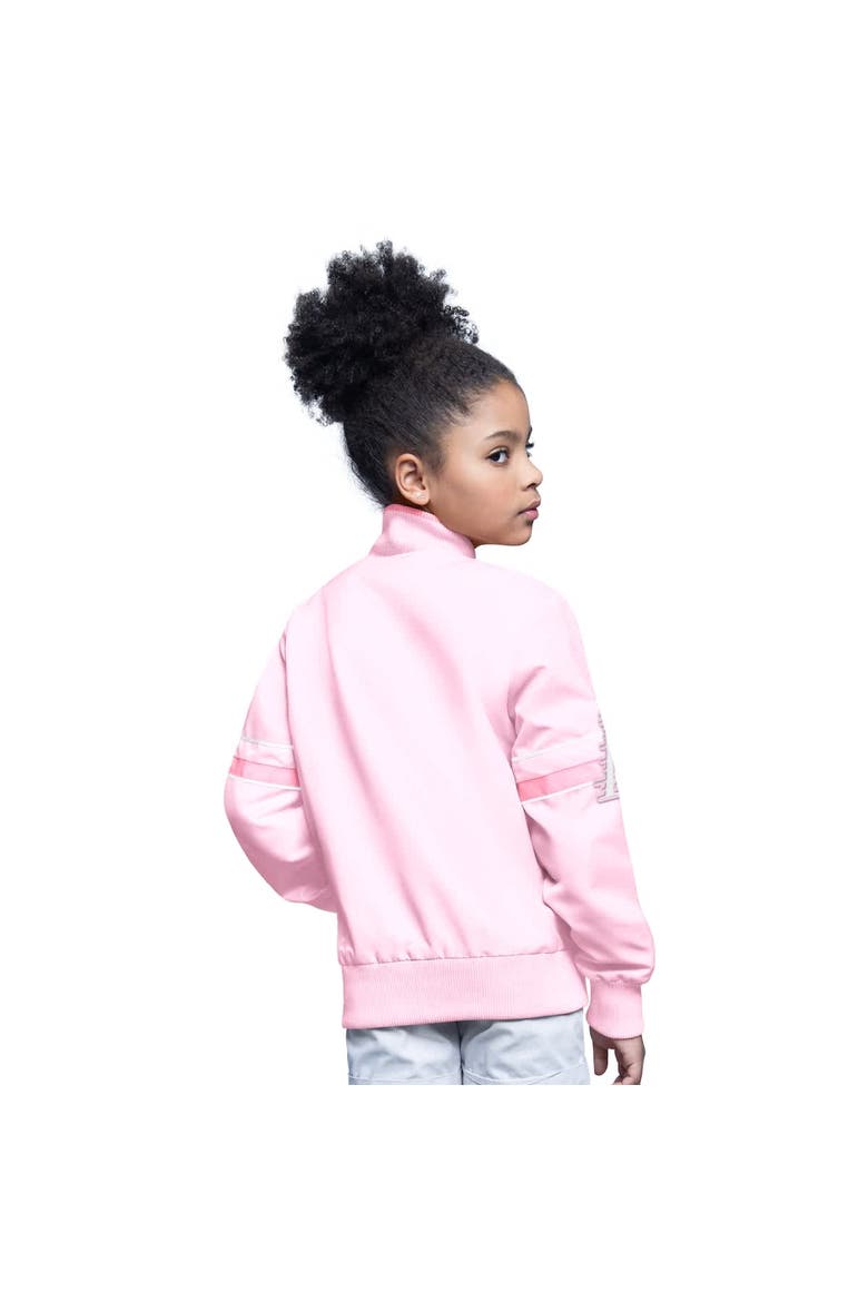 Youth Starter  Light Pink Los Angeles Lakers Arena Full-Snap Varsity Jacket, Alternate, color, Light Pink