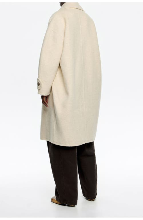 Bimba Y Lola Double-face Maxi Lapel Coat In White
