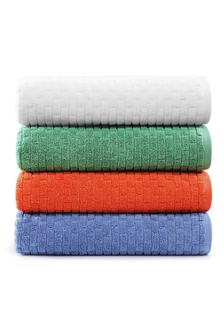 Brick Texture Terry 6-Piece Towel Set, Alternate, color, BRIGHT BLUE