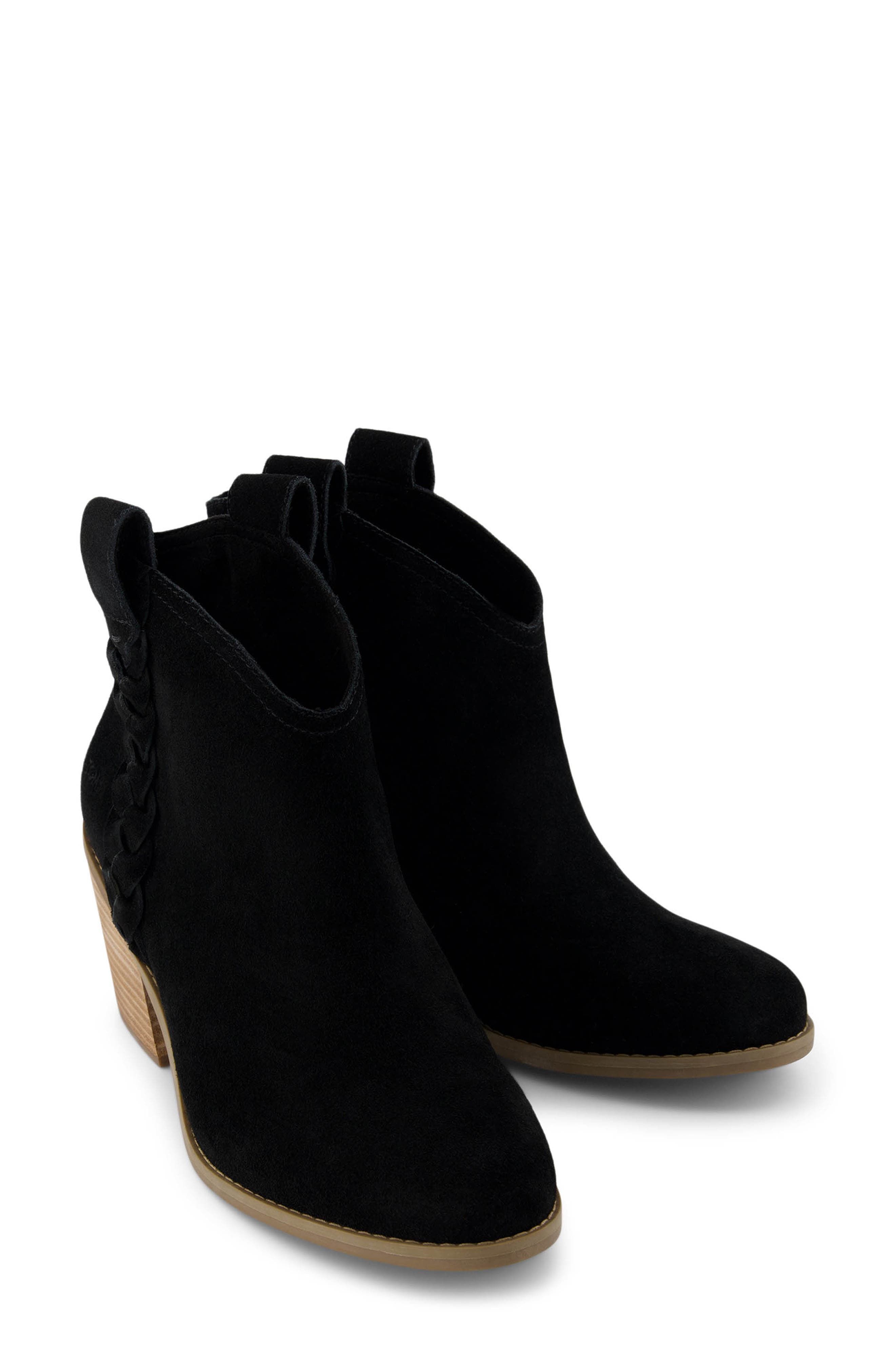 TOMS Constance Braid Bootie, Alternate, color, Black