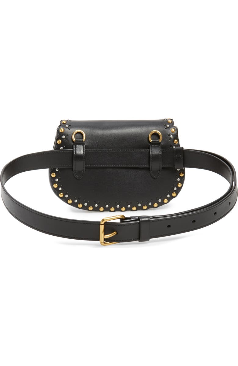 COACH Scallop Rivets Calfskin Leather Belt Bag, Alternate, color,