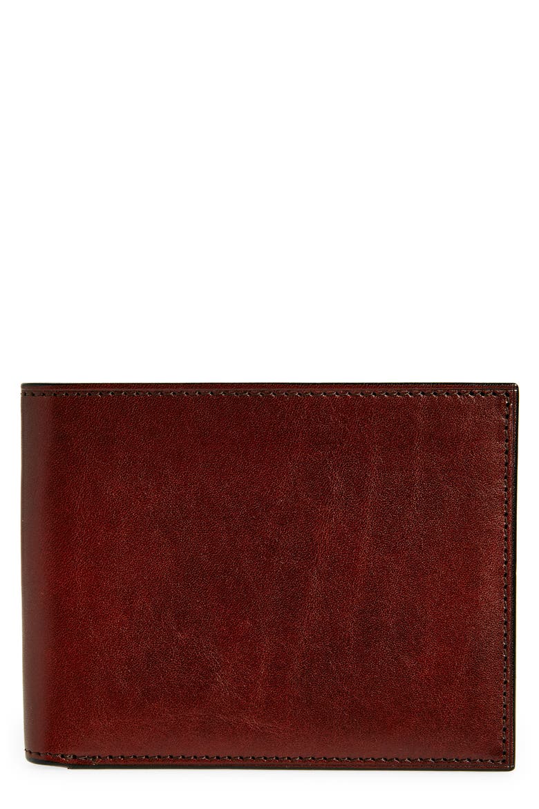 Leather Bifold Wallet, Alternate, color, DARK BROWN
