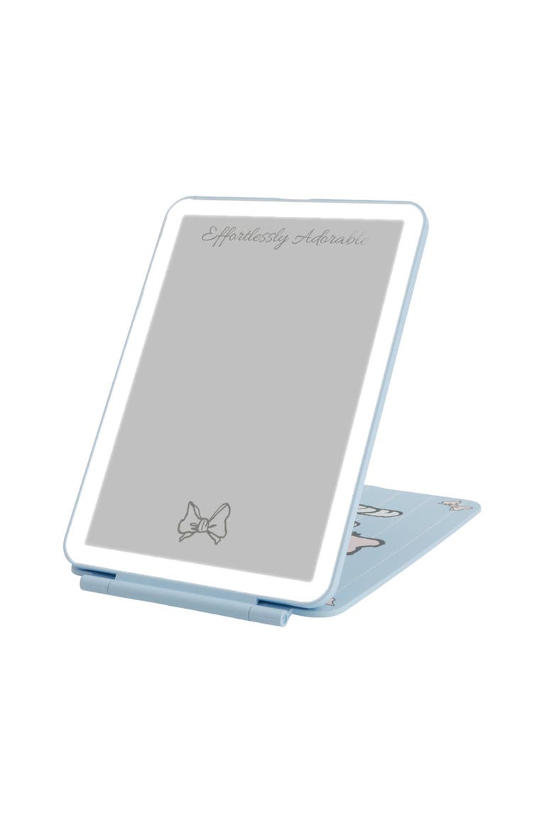 Peanuts Snoopy "Bowtie" Touchpad Mini Led Makeup Mirror, Alternate, color, Blue