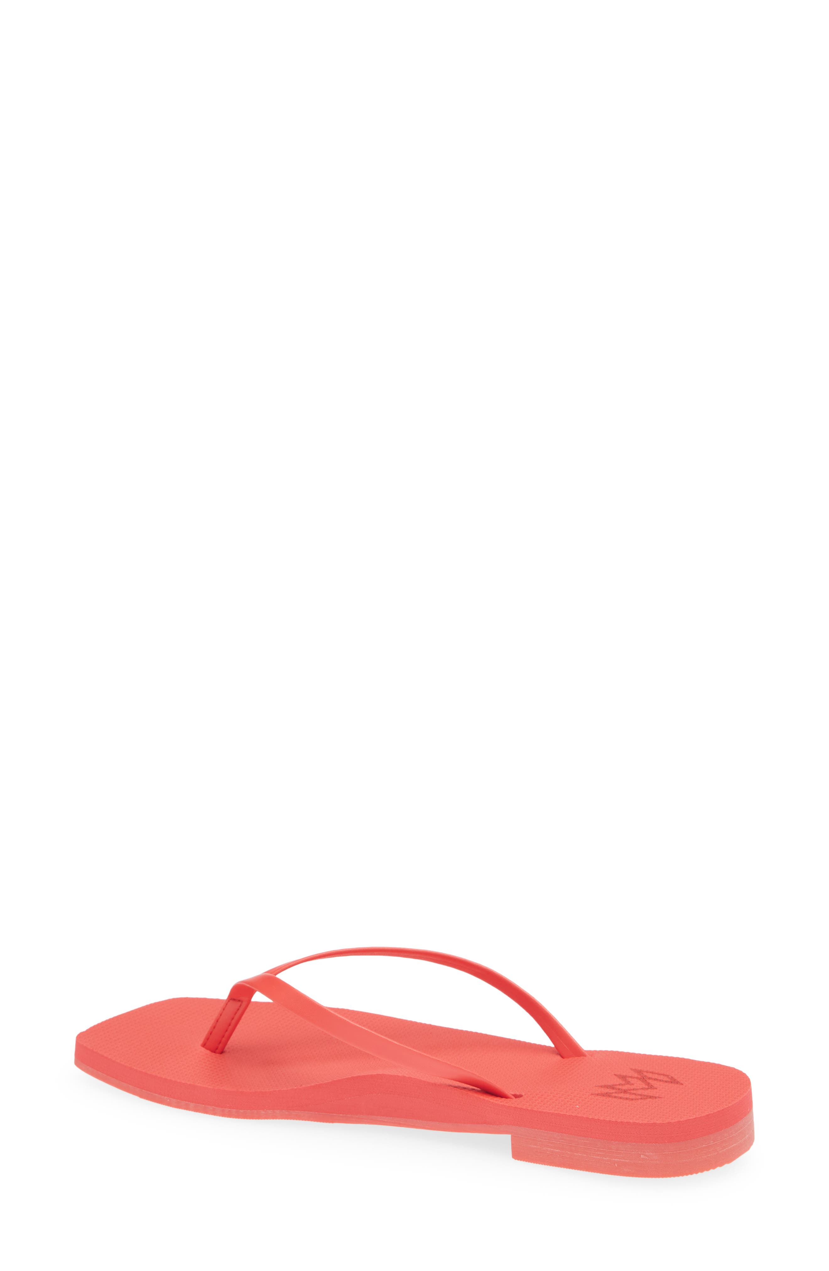 Lola Square Toe Flip-Flop, Alternate, color, ROUGE