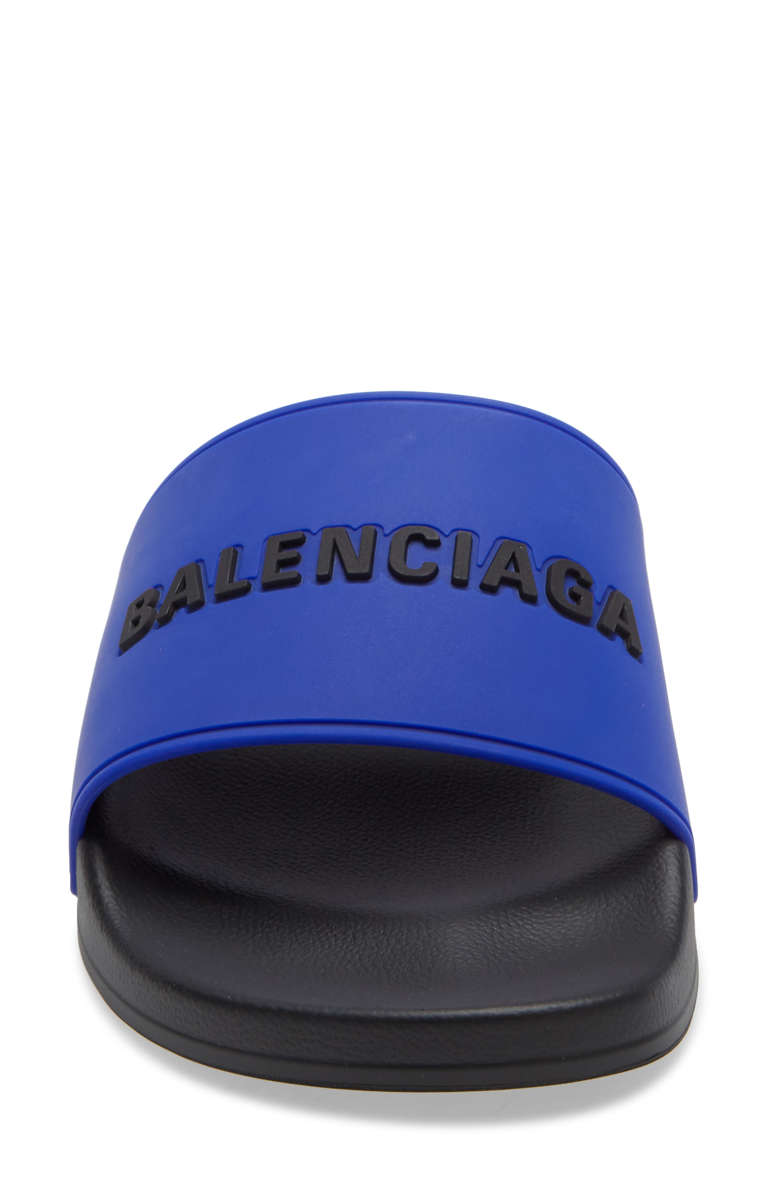 Balenciaga Logo Pool Slide, Alternate, color, 