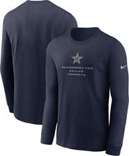 Nike Men's Nike Navy Dallas Cowboys Sideline Bold Arch Star Dri-FIT Long Sleeve T-Shirt