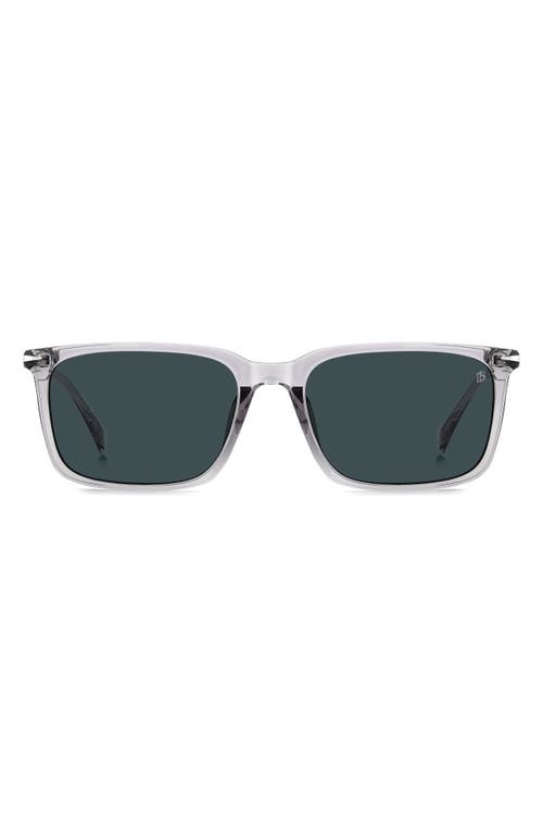 David Beckham Eyewear 58mm Rectangular Sunglasses in Grey/Blue 