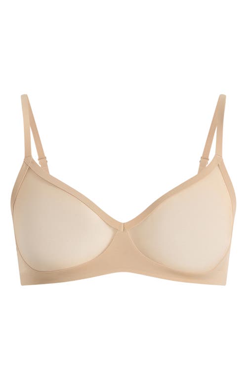 Commando Chic Mesh Bralette In Beige