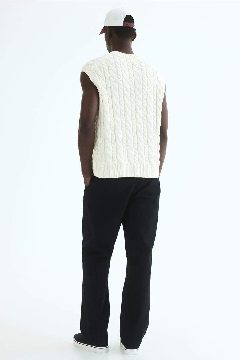 Relaxed-fit Cotton Chinos, Alternate, color, Black