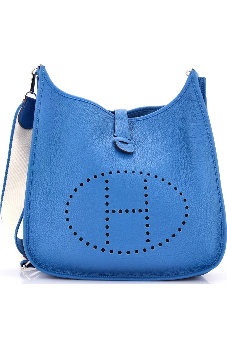 Pre-Owned Hermes Evelyne Bag Gen III Clemence GM, Main, color, Mykonos