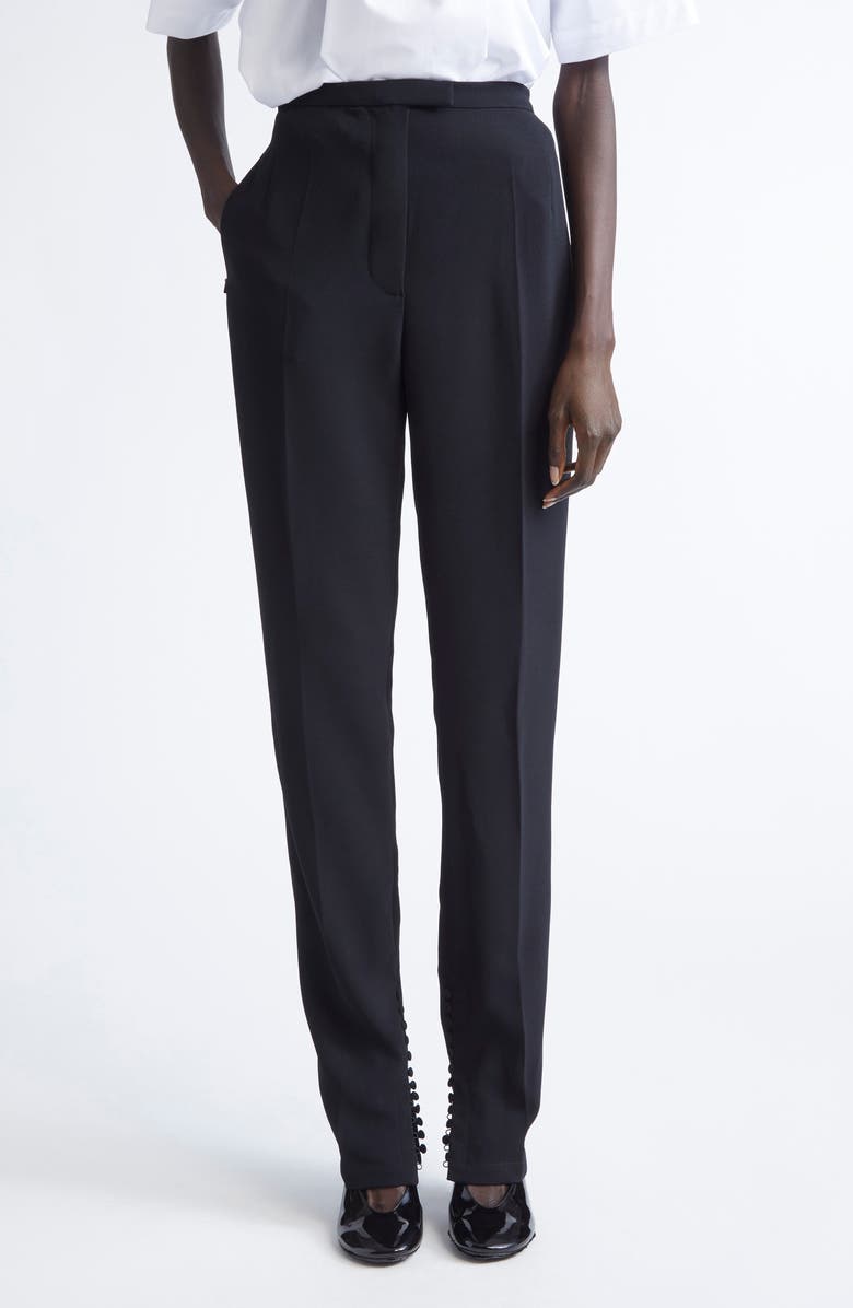 Dries Van Noten Pandoris Crepe Skinny Pants, Main, color, Black