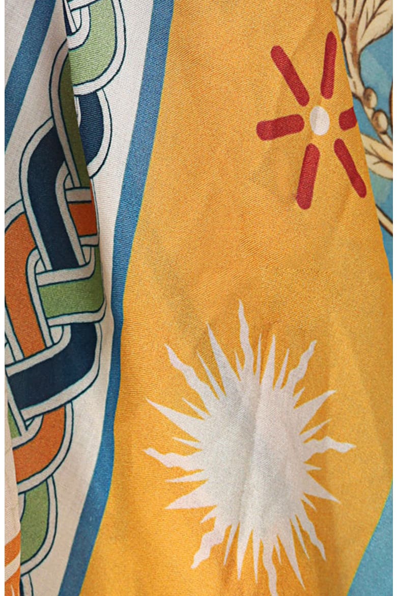 Marine Solstice Tassel Cover-Up Pareo, Alternate, color, BLUE