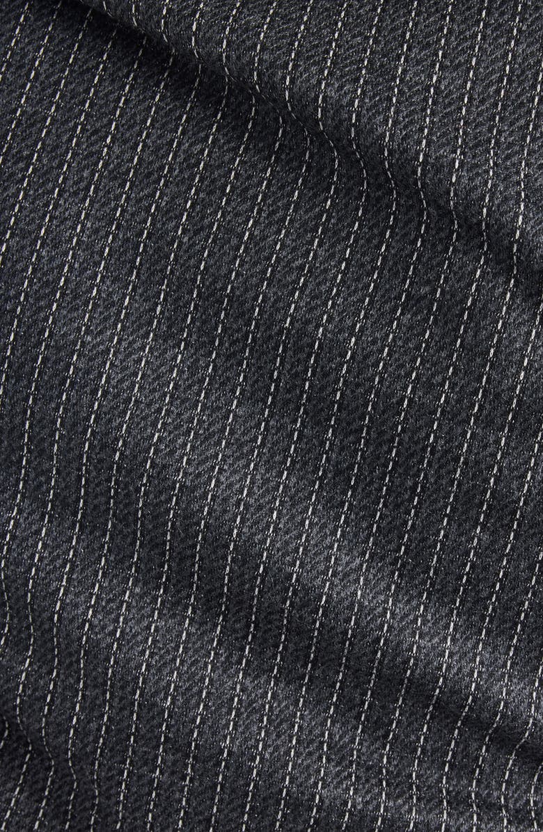 Isabel Marant Asna Pinstripe Draped Top, Alternate, color, Anthracite