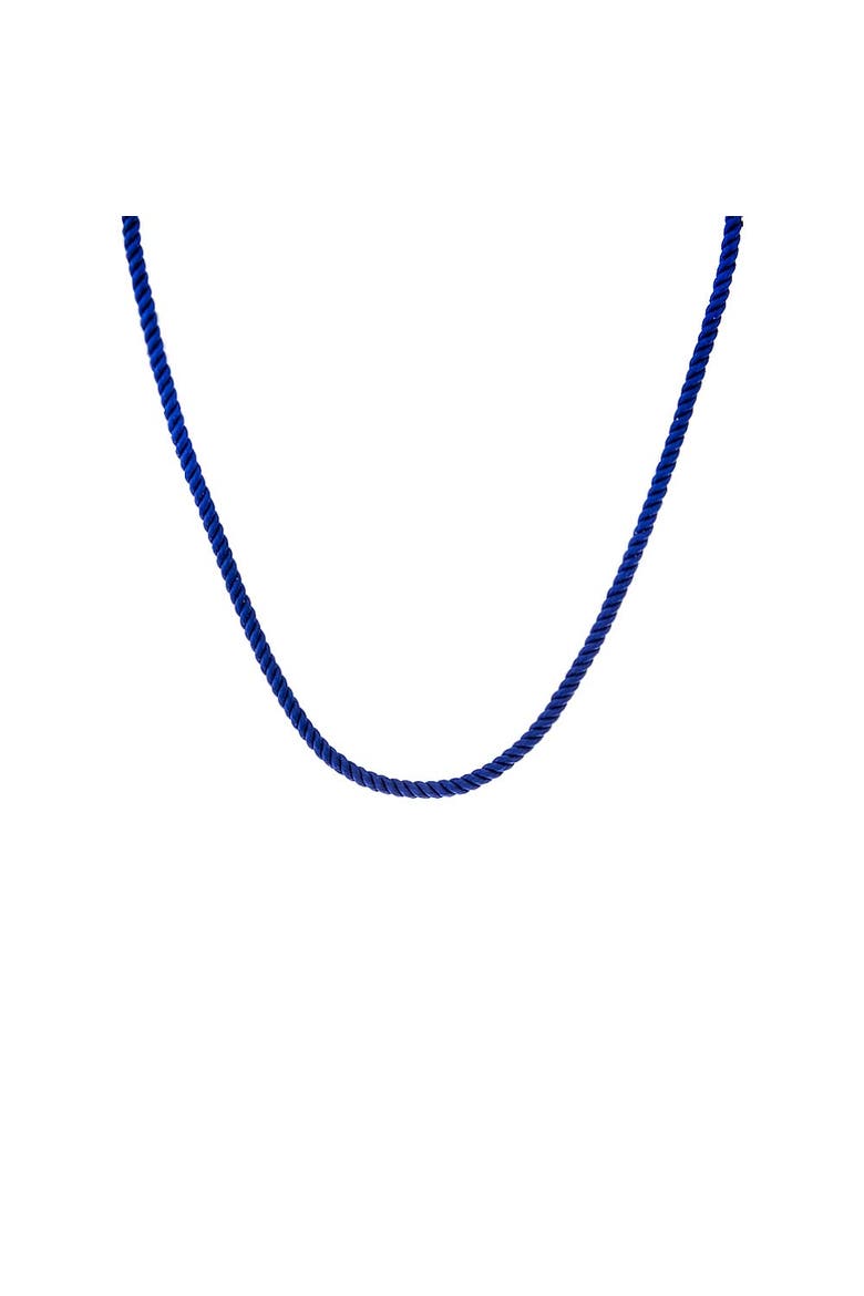 Colored Twisted Cotton Rope Necklace, Main, color, Blue