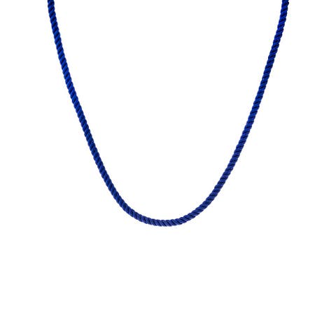 Colored Twisted Cotton Rope Necklace