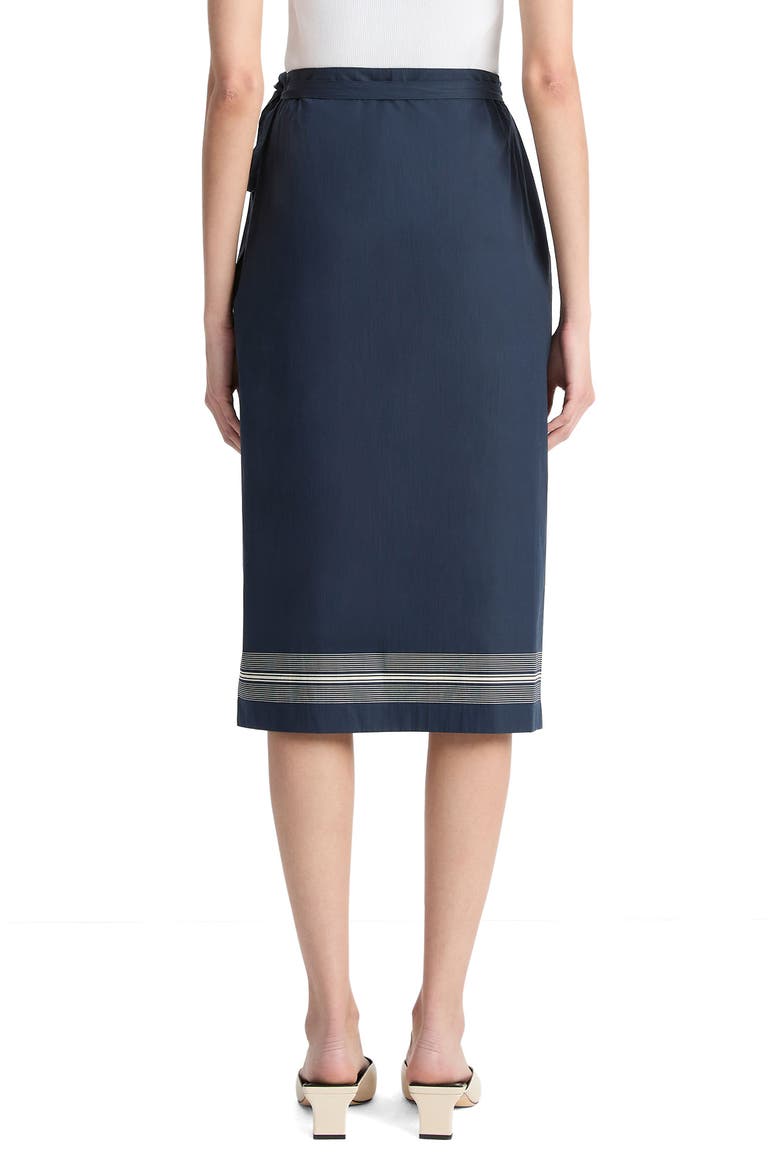 Stripe Trim Wrap Skirt, Alternate, color, COASTAL/PALE CANYON
