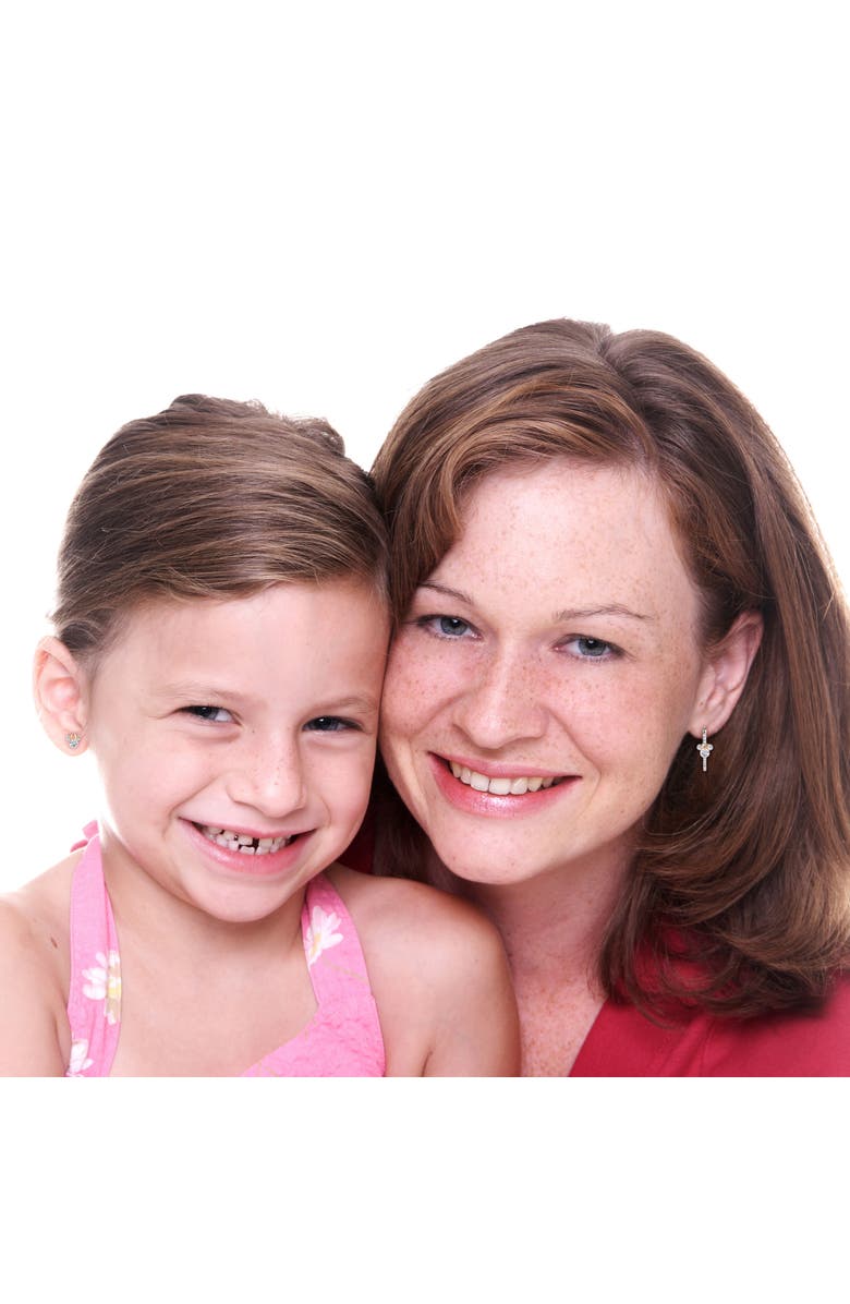 Disney Mommy & Me Silver Plated Hoops and Stud Earrings Set, Alternate, color, Silver