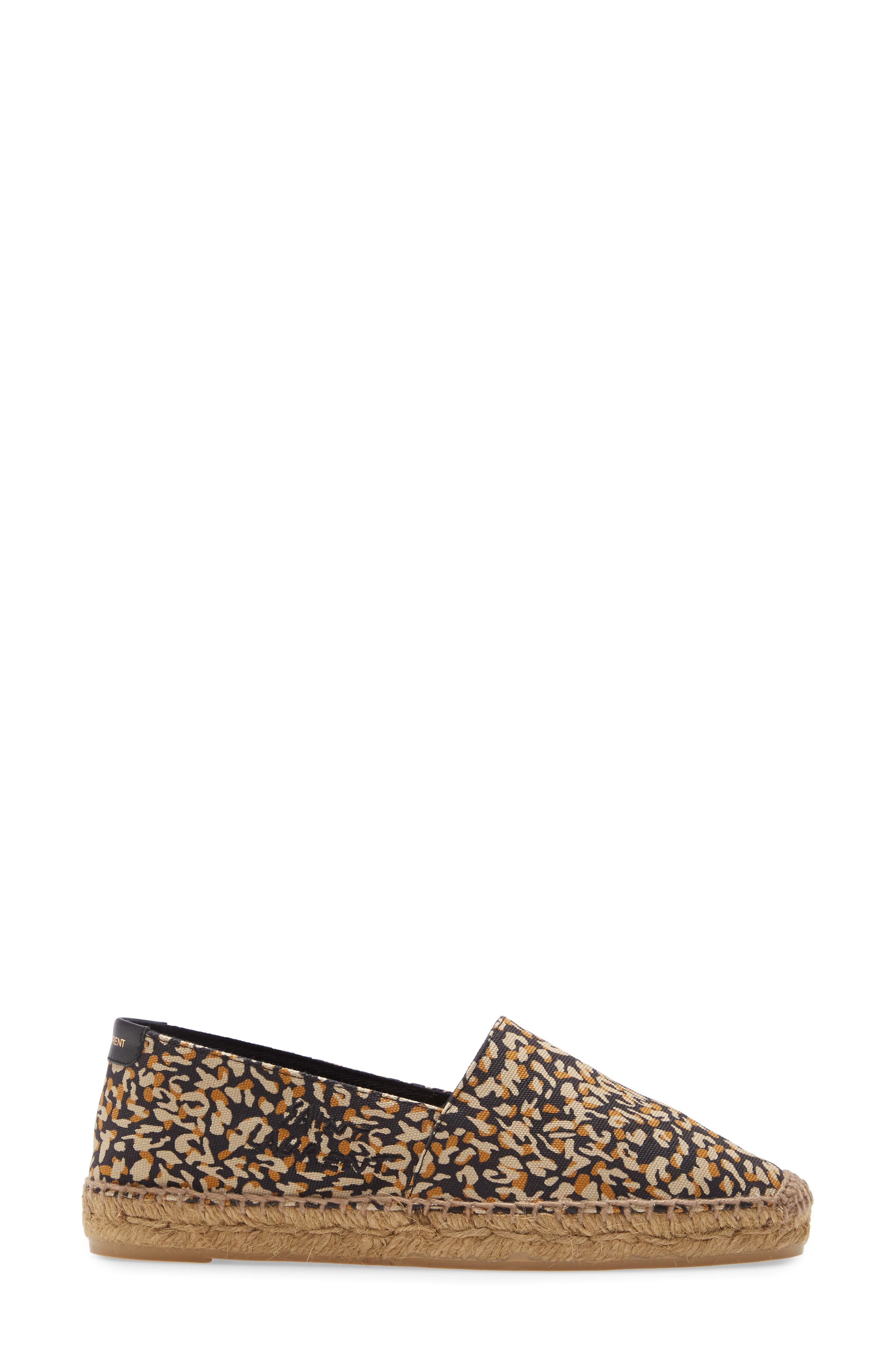 Saint Laurent Monogramme Espadrille Flat, Alternate, color, 