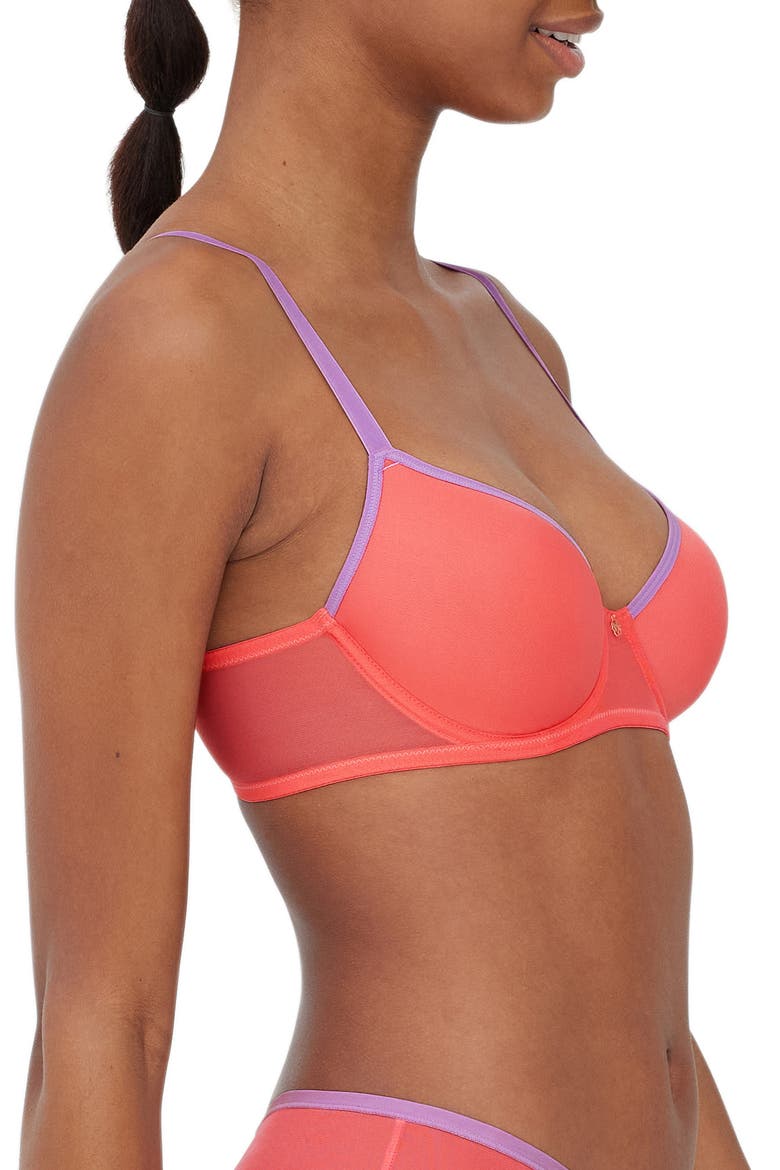 Spellbound Spacer Underwire Convertible Bra, Alternate, color, CORAL/LILC