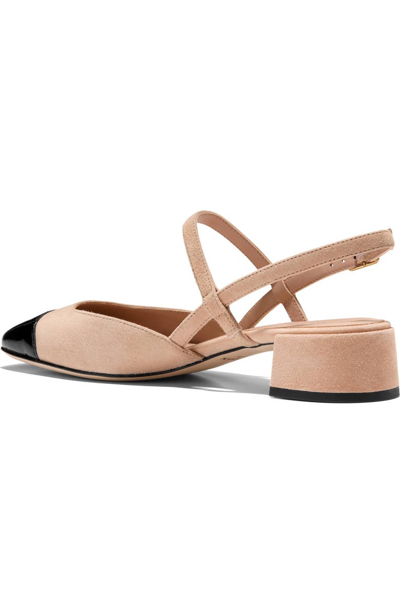 Cole Haan Pella Slingback Pump, Alternate, color, Tuscan Sand Suede/Black Patent