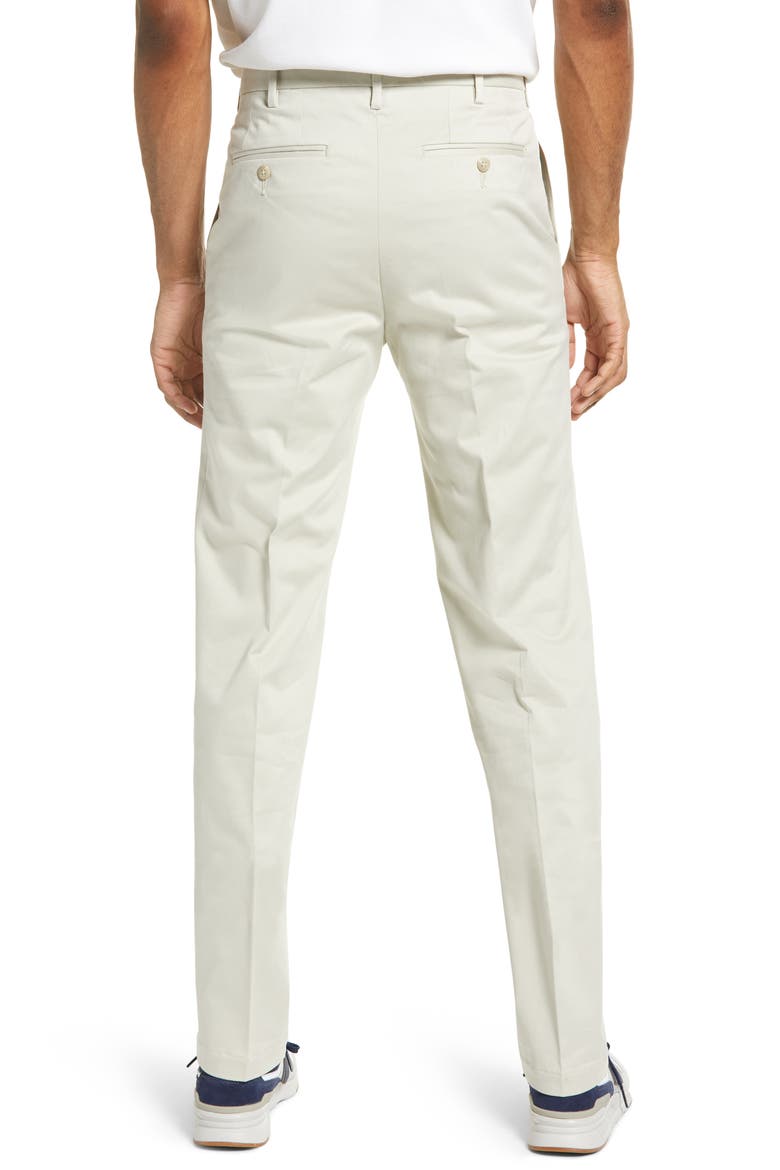 Stretch Cotton Flat Front Pants, Alternate, color, STONE