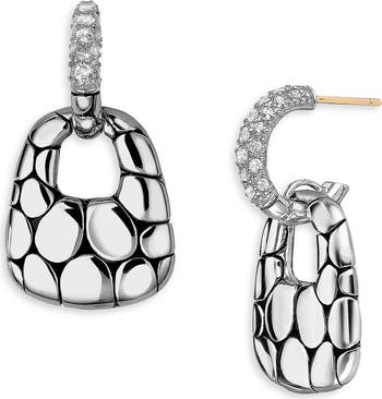 John Hardy Sterling Silver Kali Lava Door Knocker Earrings | Nordstromrack