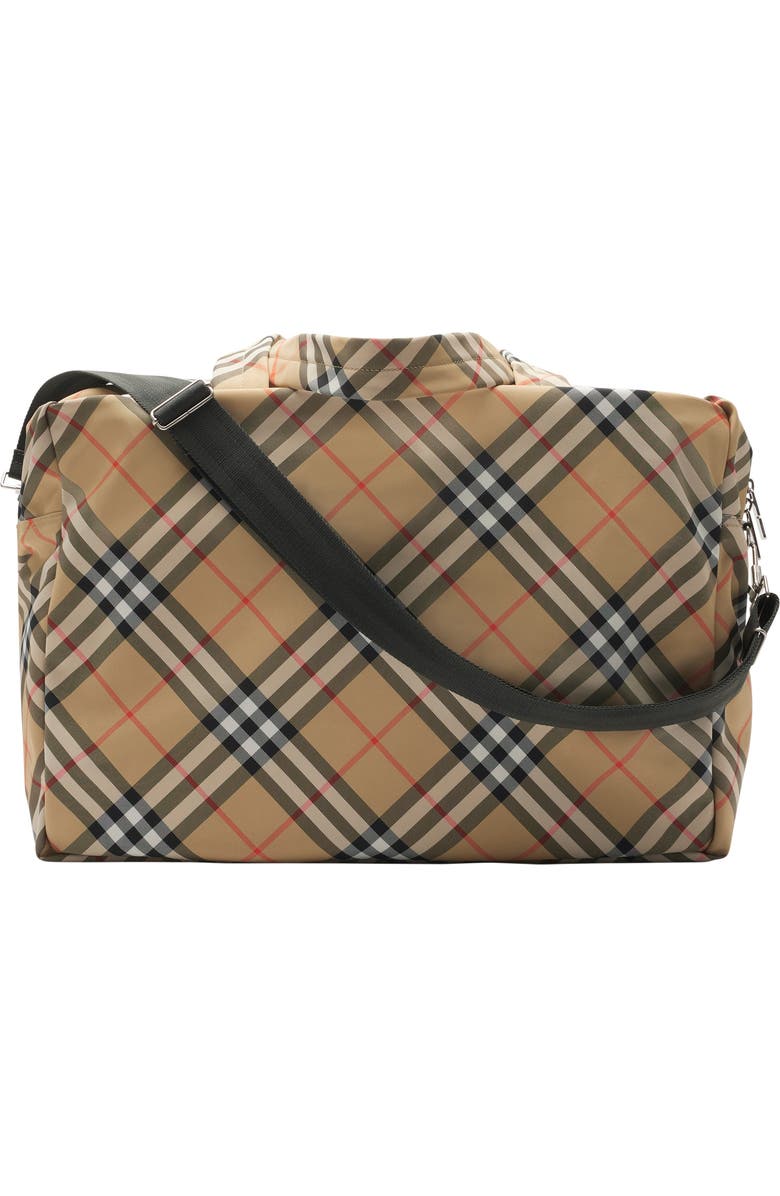 Burberry Check Duffle Bag, Alternate, color,