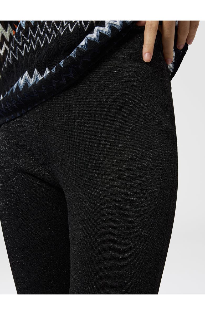 Missoni Lamé Fabric Flare Trousers, Alternate, color, Black