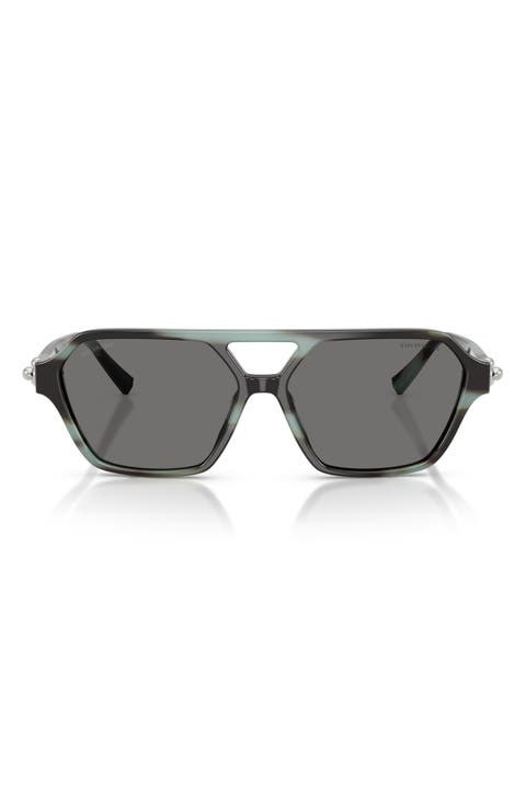 Polarized 58mm Square Sunglasses