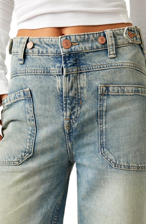 Free People We The Free Palmer Cuffed Baggy Jeans In White