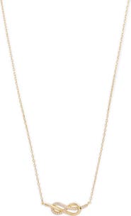 Argento Vivo Sterling Silver Love Knot Pavé Pendant Necklace