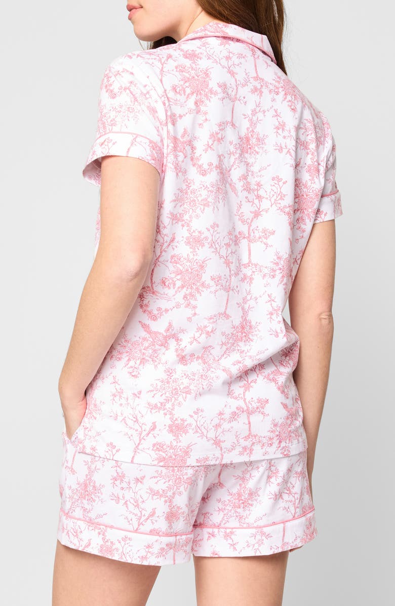 Petite Plume Toile Pima Cotton Short Pajamas, Alternate, color, Pink