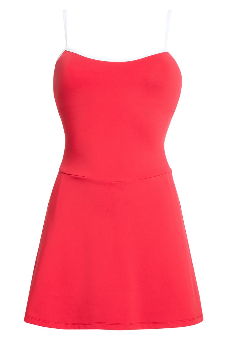 Sport Court Dress, Alternate, color, CHERRY/WHITE
