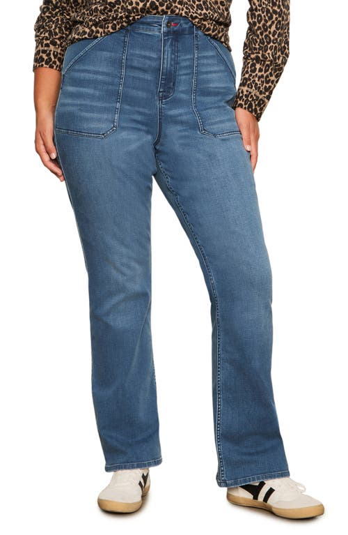 Sanctuary Hayden High Waist Sculpted Bootcut Jeans In Blue