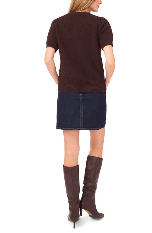 Vince Camuto Puff Sleeve Sweater In Burgundy