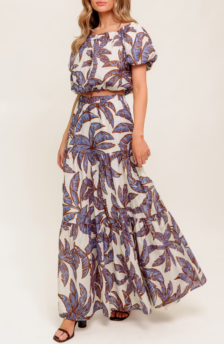 FLYING TOMATO Print Maxi Skirt, Alternate, color, 