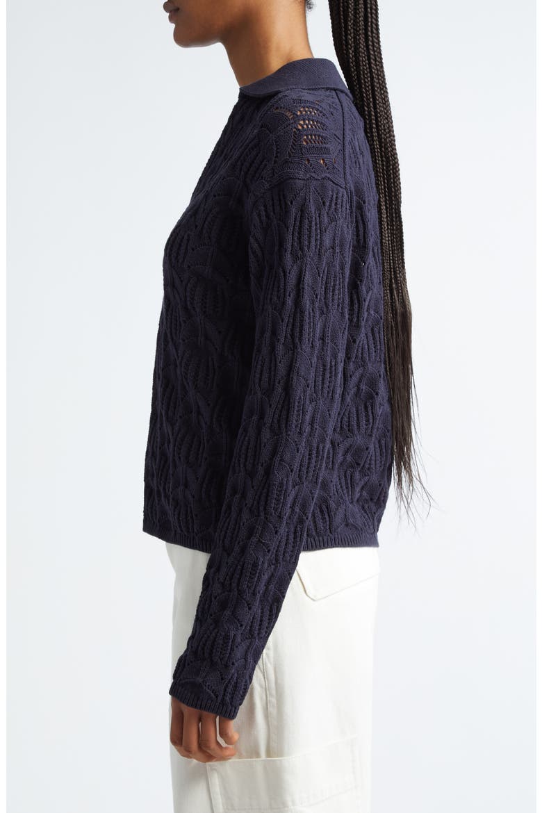 Baja Pointelle Sweater, Alternate, color, COASTAL BLUE