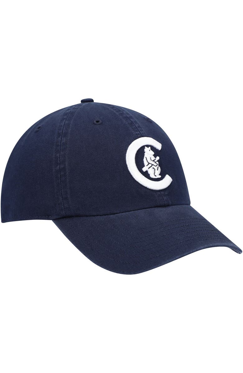 '47 Men's '47 Navy Chicago Cubs C Bear Logo Cooperstown Collection Clean Up Adjustable Hat, Alternate, color, Navy