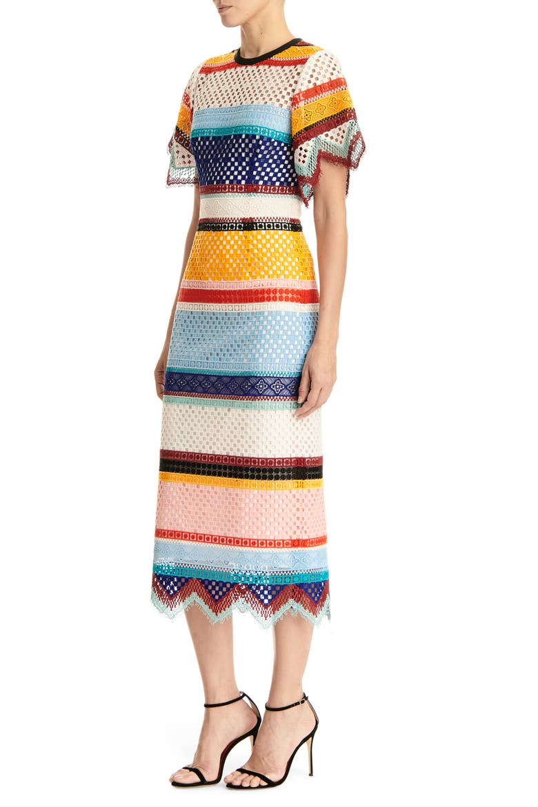 Short Sleeve Sheath Dress, Alternate, color, MULTI