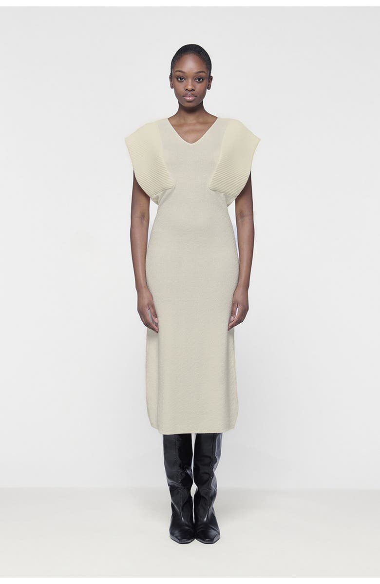 Leem Ribbed Maxi Knit Dress, Alternate, color, White