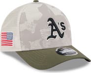 New Era Men's New Era Light Beige/Olive Athletics 2025 Armed Forces Day 9FORTY M-Crown A-Frame Adjustable Hat