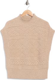 CYRUS Mock Neck Cable Knit Vest