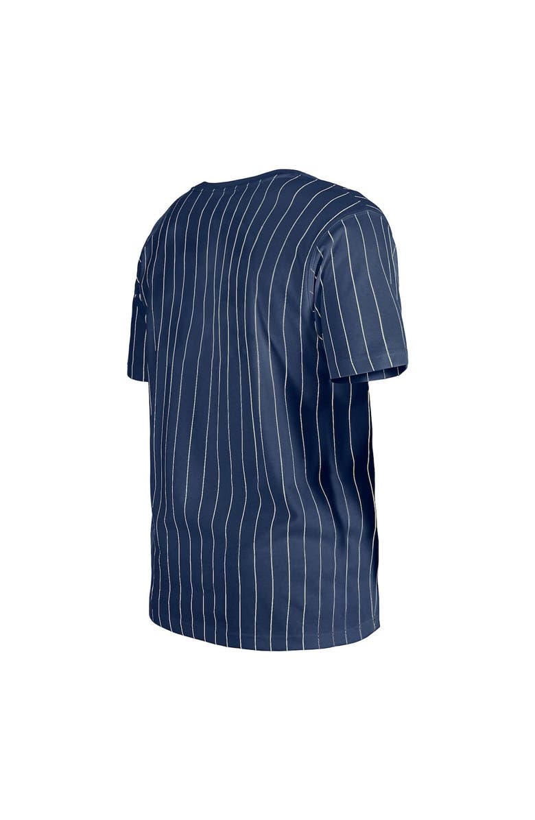 New Era Men's New Era Navy Cleveland Guardians Throwback Pinstripe T-Shirt, Alternate, color, Navy