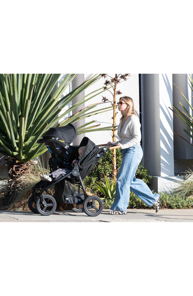 Bumbleride Indie Twin Double Stroller & Clek Liing Railroad Ziip Travel System Car Seat Set, Alternate, color, Black