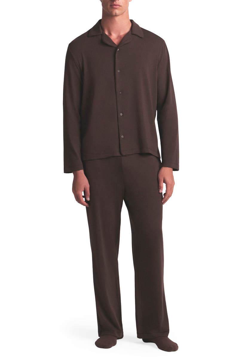 SKIMS Jersey Pajamas, Alternate, color, Espresso
